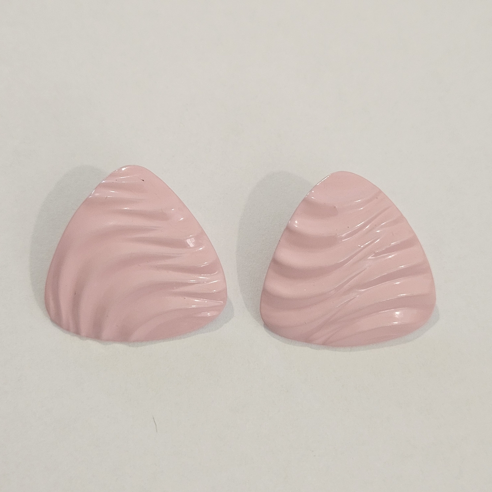 Vintage 80s Pink Stud Earrings Preppy Coquette Girl Girlhoodcore Summer Casual - Picture 2 of 6